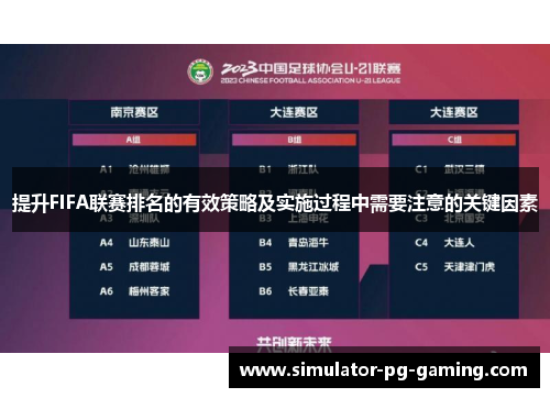 提升FIFA联赛排名的有效策略及实施过程中需要注意的关键因素 提升FIFA联赛排名的有效策略及实施过程中需要注意的关键因素